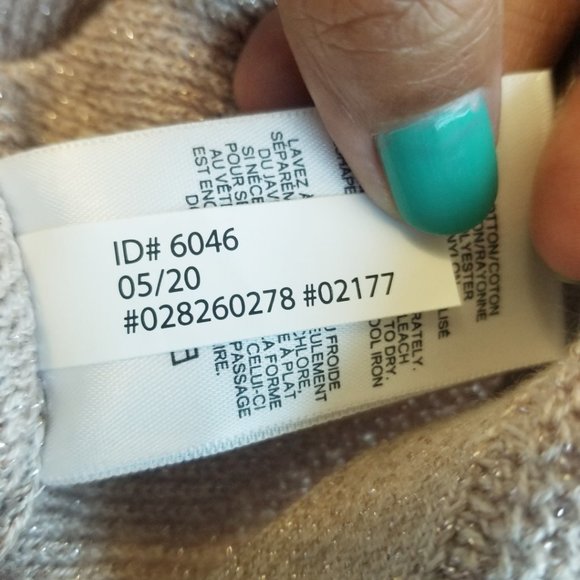 Express Rose Pink Sparkle V-neck Sweater Back Zipper XS - Picture 12 of 12